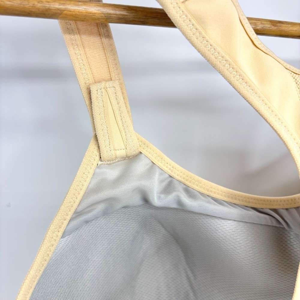 Syrokan Women 36 DD High Impact Adjustable Racerback Sport Bra Beige A251 Run - Picture 4 of 8